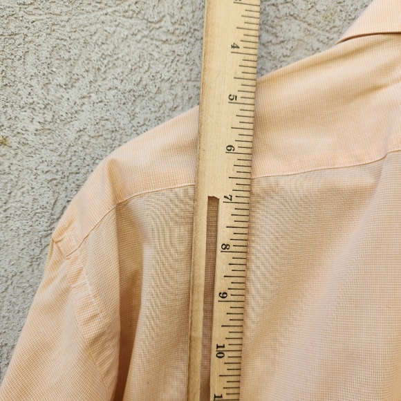Burberry London Shirt Men’s 16 1/2 R Extra Large Tangerine Imported Cotton USA - Picture 9 of 12